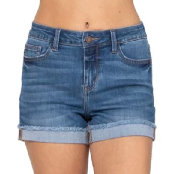 Judy Blue Calem Cuffed High Waist Denim 